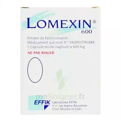 Lomexin 600 Mg Caps Molle Vaginale Plq/1 à BOURG-SAINT-MAURICE